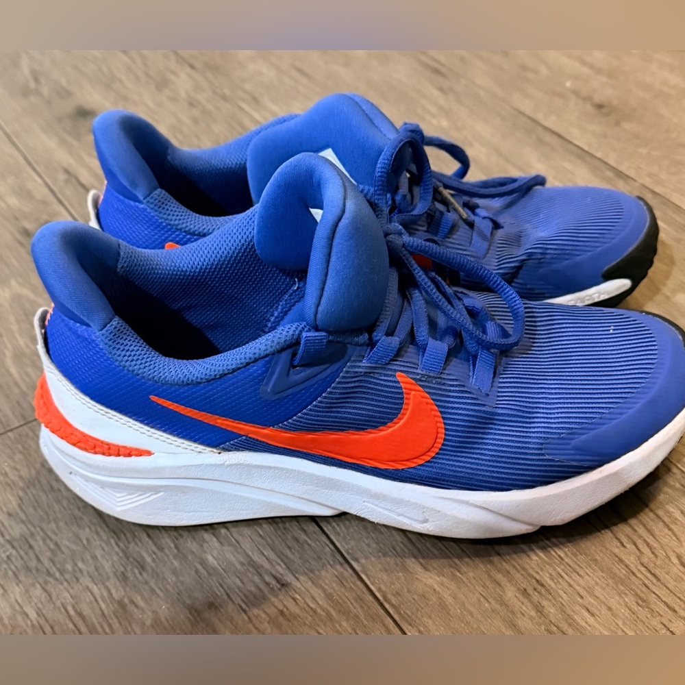 Nike Royal Blue and Bright Orange Running Shoes
